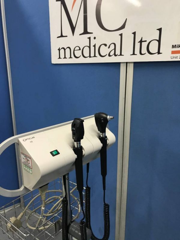 Opticlar wall mounted Opthalmascope and otoscope mc medical mike craven medical medical devices medical equipment used medical second hand medical medical components medical spares medical parts