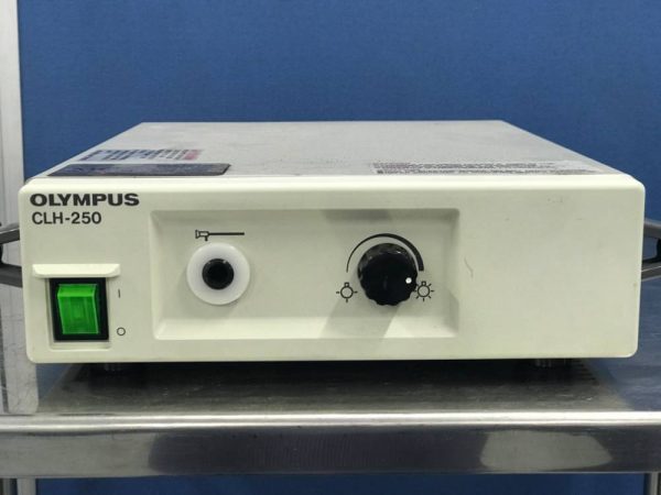 Olympus CLH-250 Cold Light Halogen Light Source Olympus CLH-250 Cold Light Halogen Light Source Powerful illumination and simple design - introducing the CLH-250, the affordable high power halogen light source from Olympus making it well-suited for TV observation. Features include: 250 watt halogen lamp Only 295mm x 375mm Lightweight - only 9.5kg Manual diaphragm brightness control Lower lamp replacement cost than xenon light sources mc medical mike craven medical medical devices medical equipment used medical second hand medical medical components medical spares medical parts