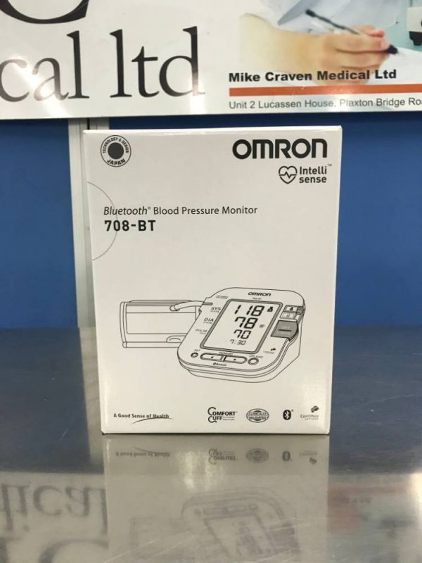 Omron 708-BT Bluetooth blood pressure monitor mc medical mike craven medical medical devices medical equipment used medical second hand medical medical components medical spares medical parts