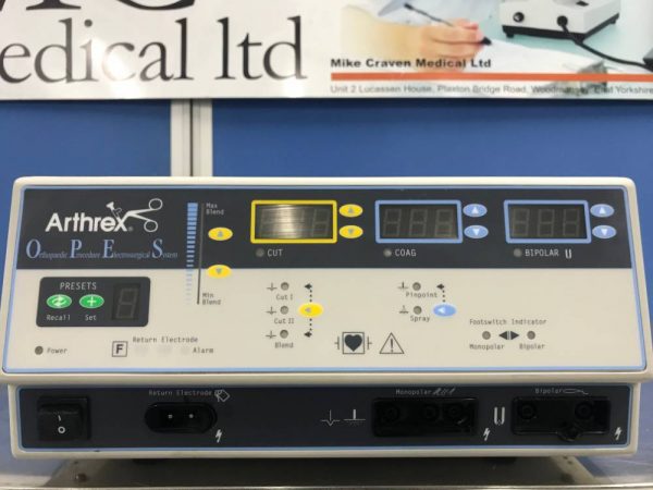 Arthrex OPES electrosurgical generator mc medical mike craven medical medical devices medical equipment used medical second hand medical medical components medical spares medical parts